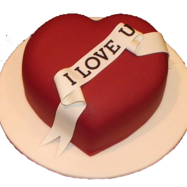 Heart Shape Fondant Cake