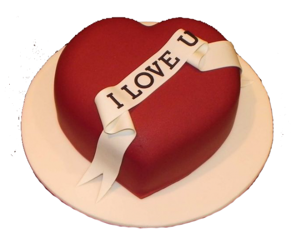 Heart Shape Fondant Cake