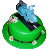 Scooter theme birthday cake