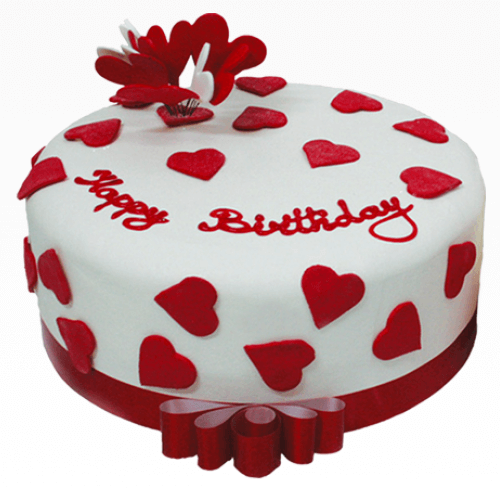 Valentine's Day Cake with Heart Full of Roses | Byrdie Girl Custom Cakes-mncb.edu.vn