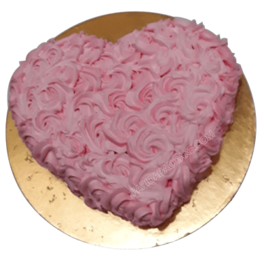 Heart Shaped Strawberry Cake