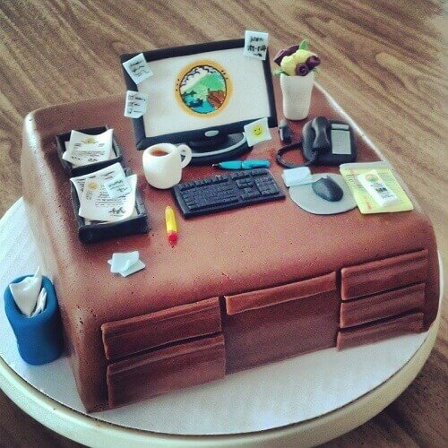 birthday cake for hardworking employee