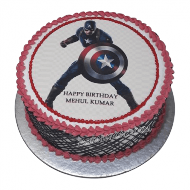 Captain America Birthday Cake