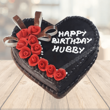 Heart Shaped Cake for Hubby