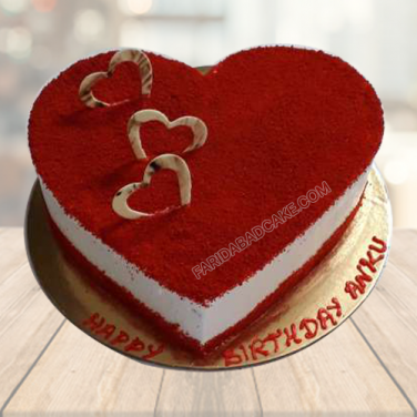 Red Velvet Heart Cake