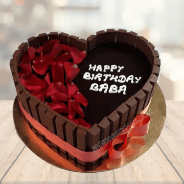 kitkat heart cake faridabadcake