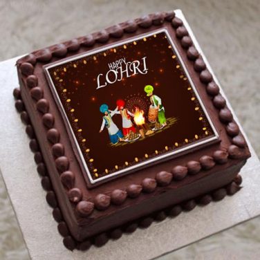 Happy Lohri Chocolate Cake