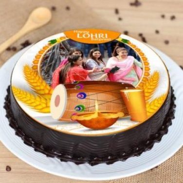 Happy Lohri Chocolate Cake