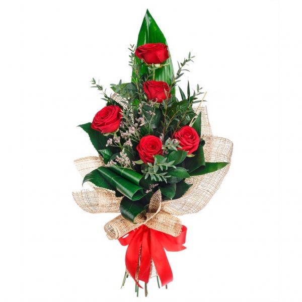 5 Red Roses Bouquet