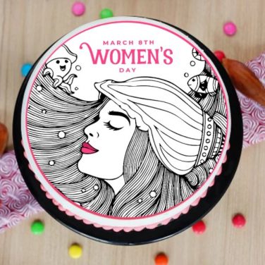 Womens Day Photo Cake