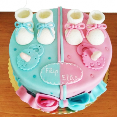 Boy or Girl Baby Shower Cake