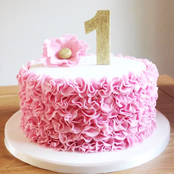 Flora First Birthday Cake
