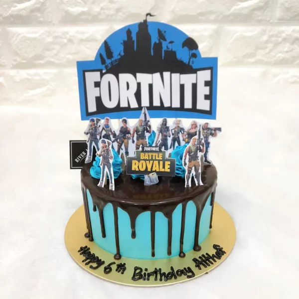 Fortnite Birthday Drip Cake