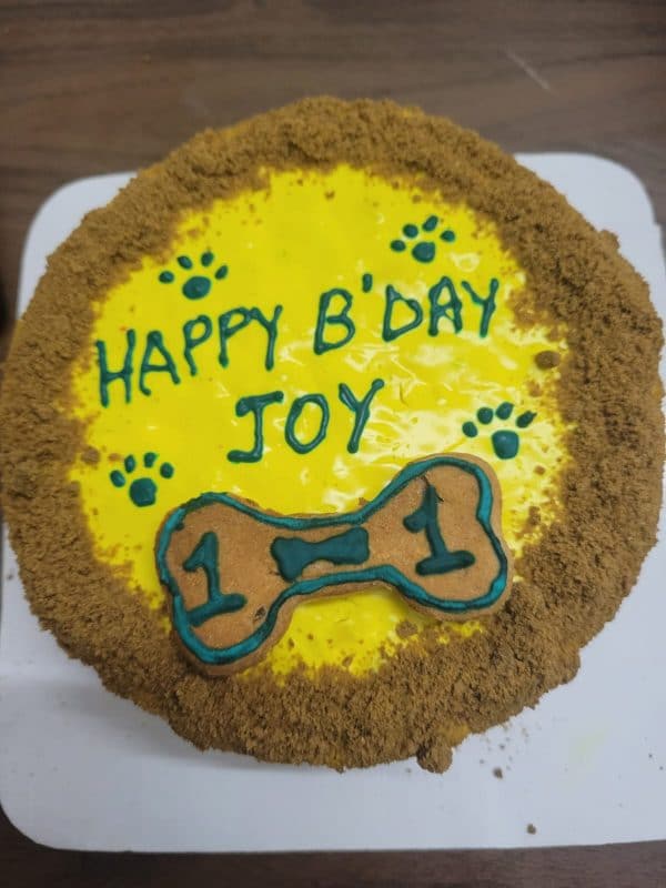 Chicken and Carrot Dog Birthday Cake