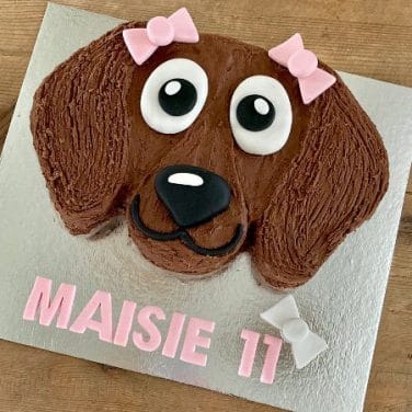 Dachshund Dog Birthday Cake