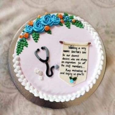 Simple Doctors Day Cake