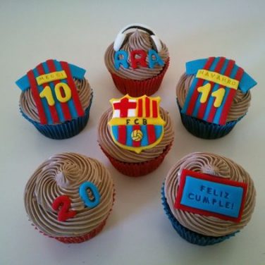 Football Themed Cupcakes (Set of 6)