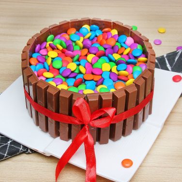 Gems Kitkat Cake