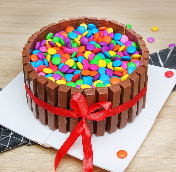 Gems Kitkat Cake