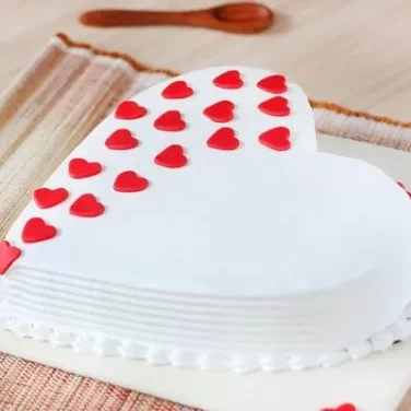 Heart Shape Vanilla Cake