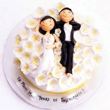 Romantic Couple Anniversary Cake