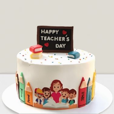 Teachers Day Fondant Cake