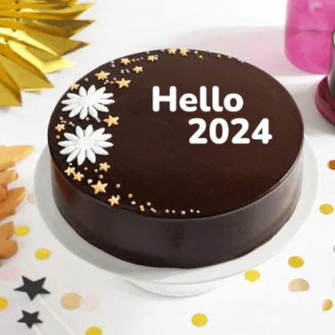 Hello 2024 Chocolate Cake