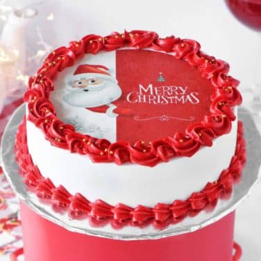 Merry Christmas Photo Cake