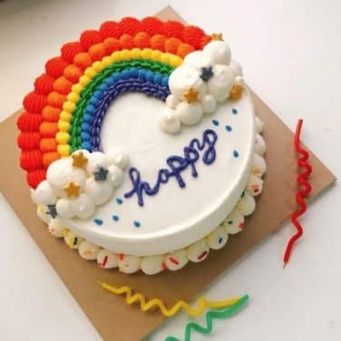 Rainbow Colour Cake