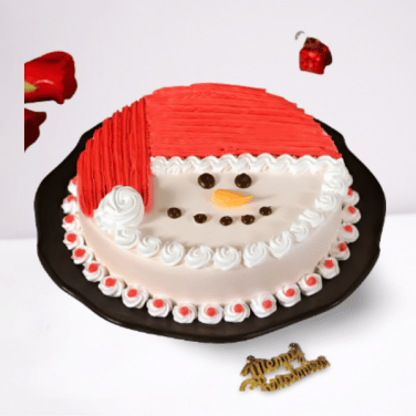 Red and White Santa Cake