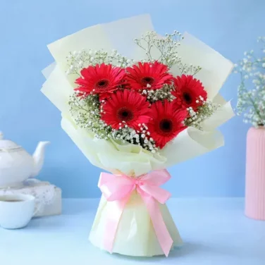 5 Gerberas Flower Bouquet