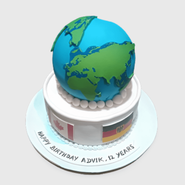2 Tier Earth Cake