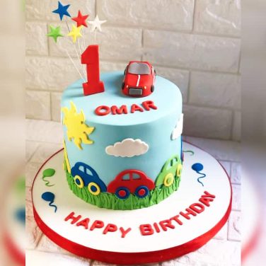 1st Birthday Cake Car Theme