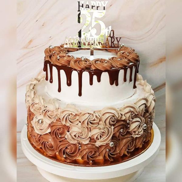 25th Anniversary Cream Cake
