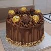 Chocolate Drip Cake with ferrero rocher design