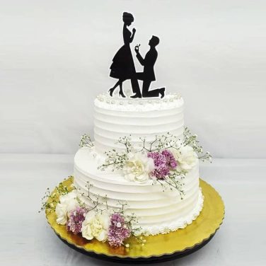 Elegant Two Tier Wedding Cake