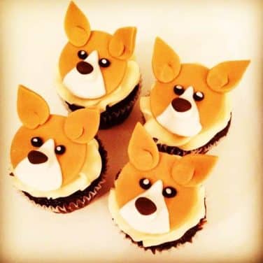 Corgi Face Cupcakes