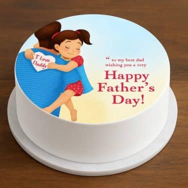 Hug You Papa Designer Cake